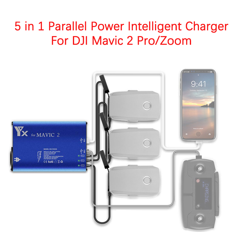 Drone Charging Hub - DJI Mavic 2 Pro/Zoom 드론 배터리