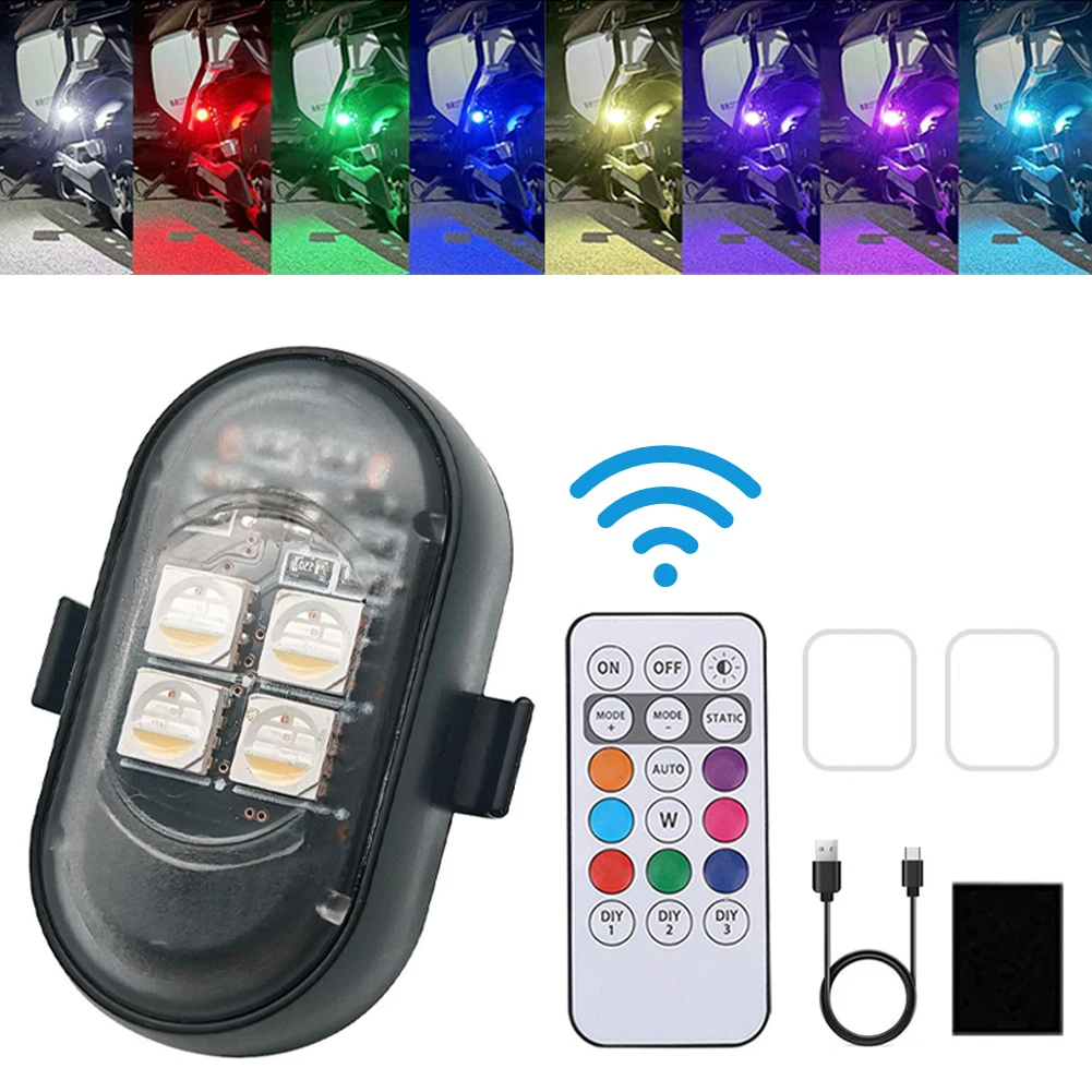 1-8PCS USB 충전식 방수 자동차 오토바이 드론  - Drone Strobe Light 리뷰 및 가격